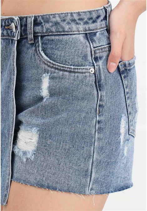 Casual women's denim shorts, pant style ONLY | 15227220Light Blue Denim